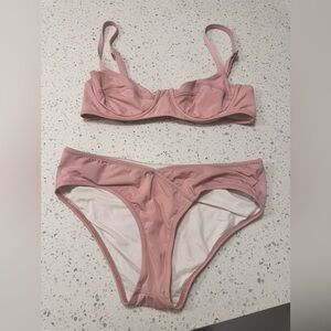 Kore Swim bikini pink small top XS bottom